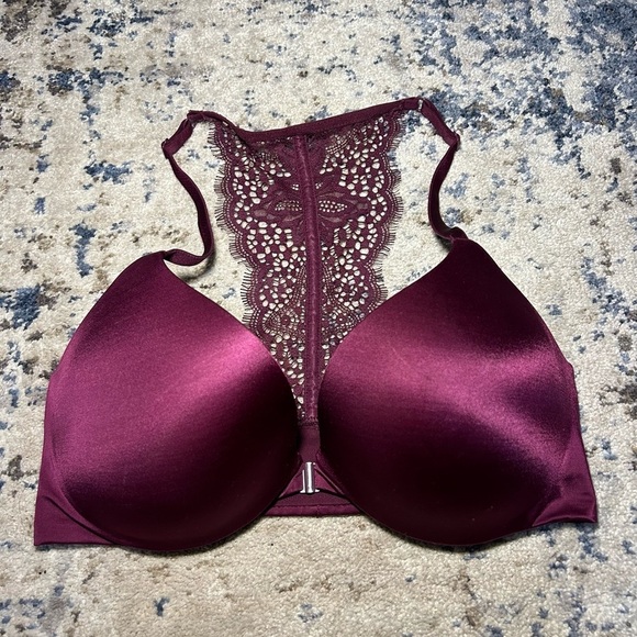 Victoria’s Secret So Obsessed Purple Front Clasp Push-Up Bra Size 32D - Picture 1 of 12